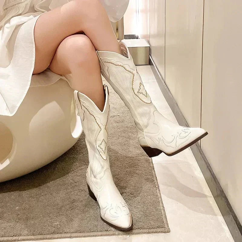 Cizme de cowboy pentru femei | Până la gambă