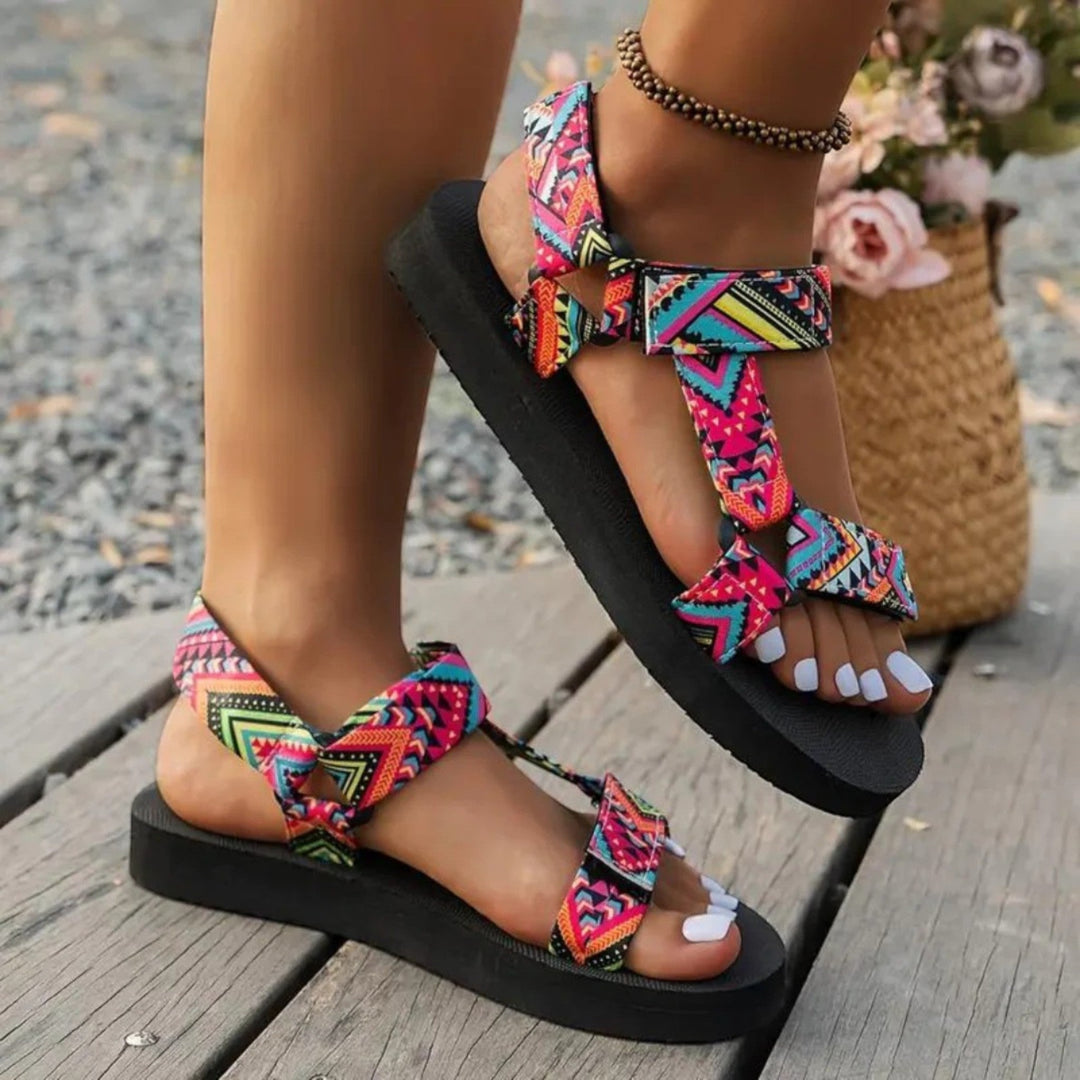 Niskie sandały boho damskie | Lato