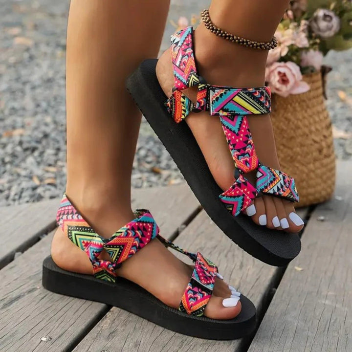 Niskie sandały boho damskie | Lato