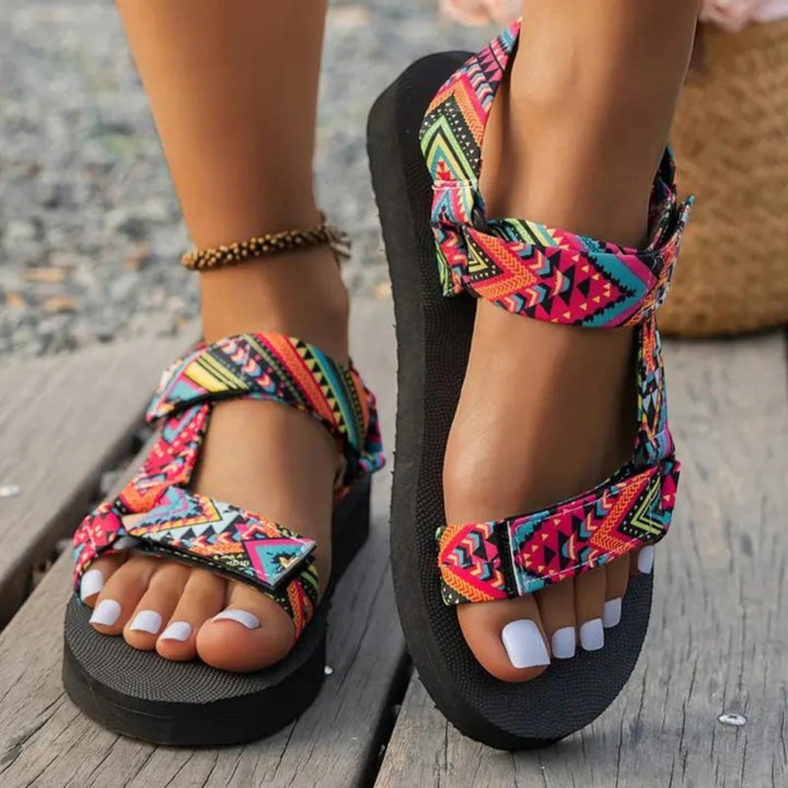 Niskie sandały boho damskie | Lato