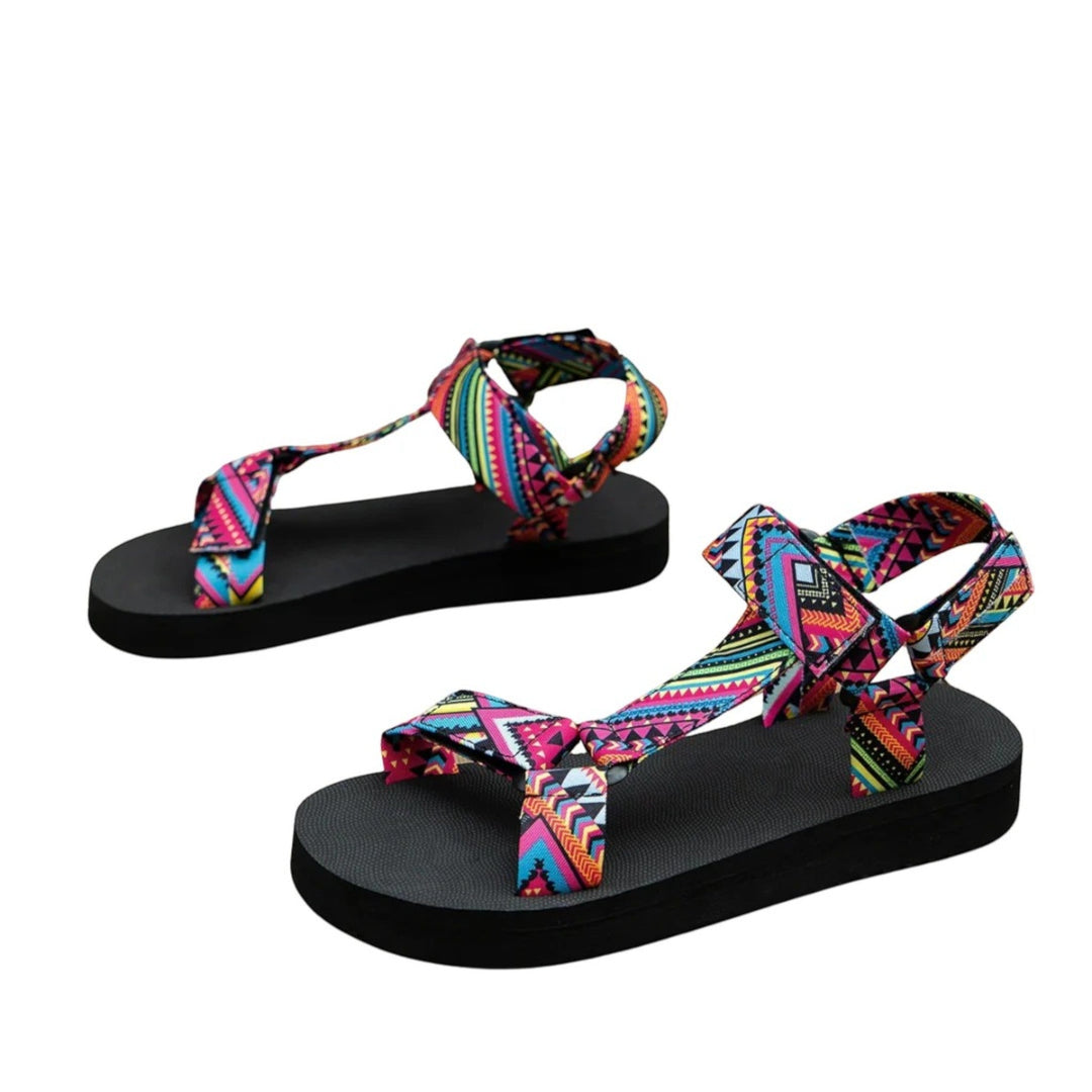 Niskie sandały boho damskie | Lato