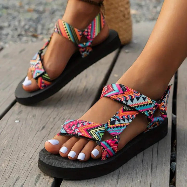 Niskie sandały boho damskie | Lato