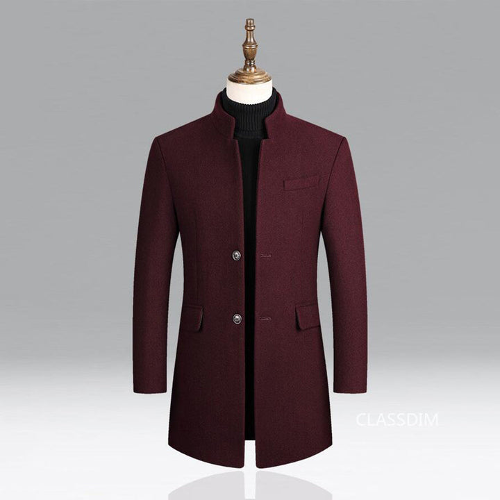 Arthur Cappotto Hombre en Lana Elegante – Capa Ajustada con Cuello Alto y Forro Caliente
